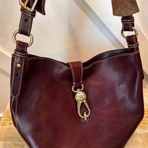 Dooney & Bourke Rich Brown Leather Shoulder Bag
